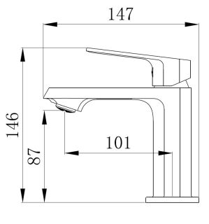 Смеситель для раковины ESKO Surf SF26M хром
